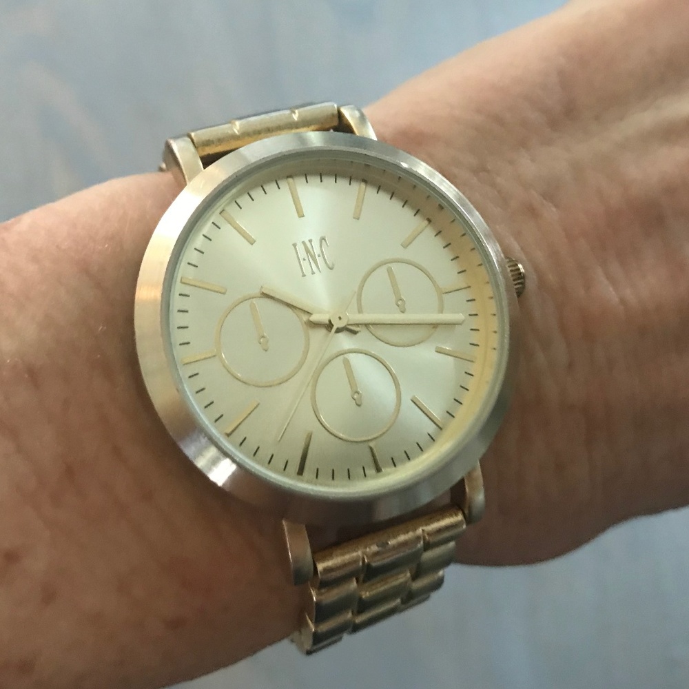 Gold Tone INC Watch Link Bracelet Womens